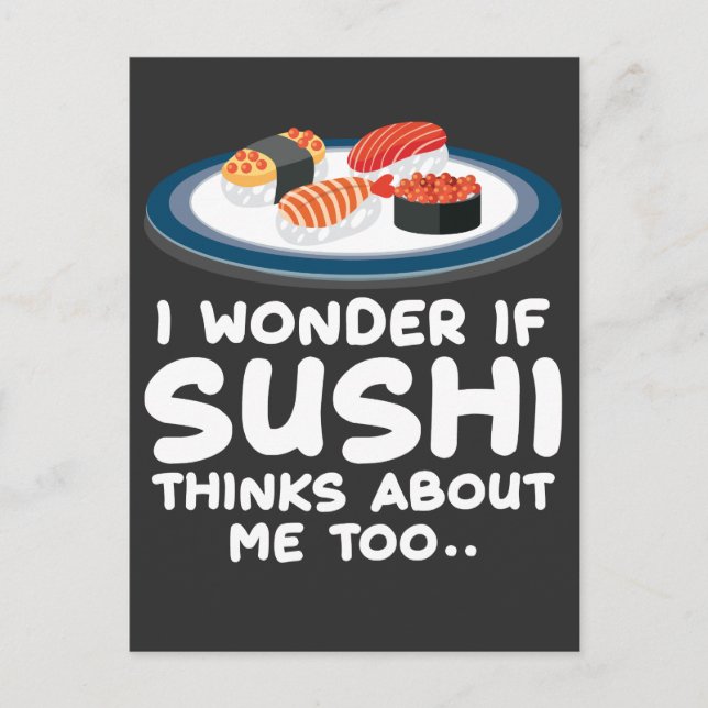 Carte Postale Cuisine japonaise kawaii Foodie Cadeau pour les fa (Devant)