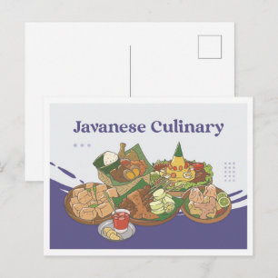 Carte Postale Cuisine javanaise voyage Indonésie