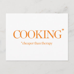 Carte Postale Cuisine moins chère que la thérapie