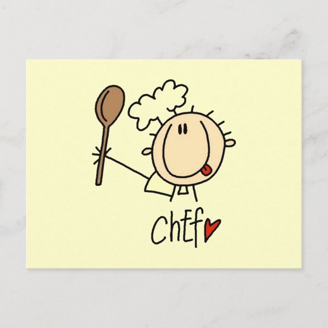 Carte Postale Cuisinier masculin (Devant)