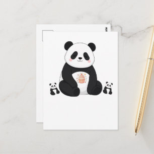 Carte Postale Cuisinier Panda Mignon Cuisine Amateur d'Animaux