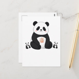 Carte Postale Cuisinier Panda Mignon Cuisine Amateur d'Animaux