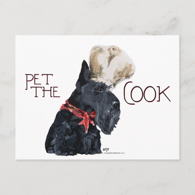 Carte Postale Cuisinier Terrier Écossais (Devant)