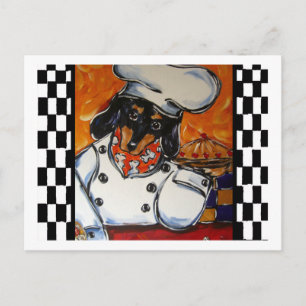 Carte Postale Cuisiniers Dachshund