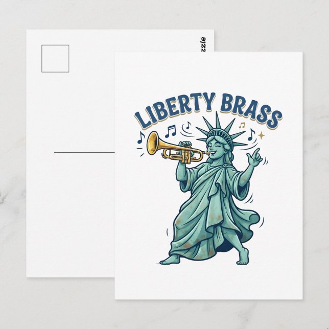 Carte Postale Cuivre de la Liberté (Devant / Derrière)