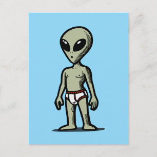 Carte Postale Culotte Alien
