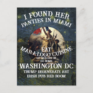 Carte Postale Culottes Trump Miami Église Catholique Blanche