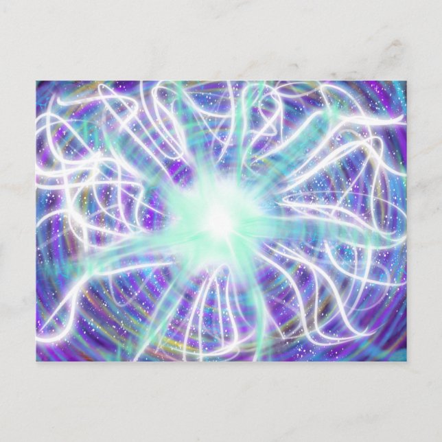 Carte Postale Culte Art Aqua Blanc Bleu Violet Oct 2017 ESSL (Devant)