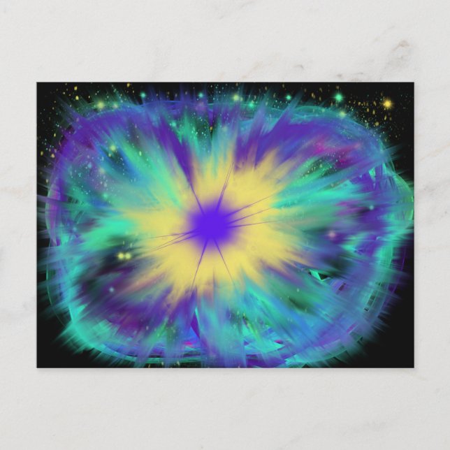 Carte Postale Culte Art Aqua Jaune Bleu Violet Oct 2017 ESSL (Devant)