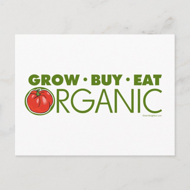 Carte Postale Cultiver, Acheter, Manger Bio (Devant)