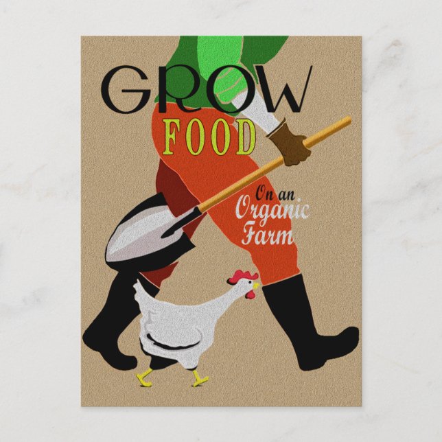 Carte Postale Cultiver des aliments (Devant)
