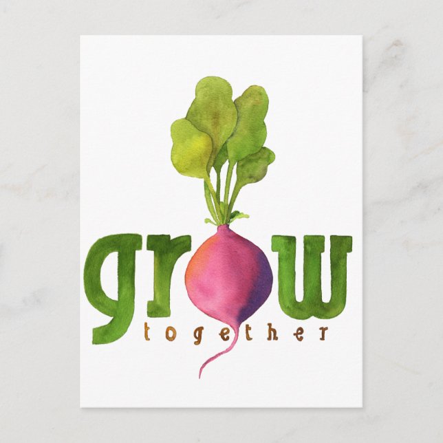 Carte Postale Cultiver ensemble Radish (Devant)