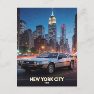 Carte Postale Culture automobile futuriste de New York 1981