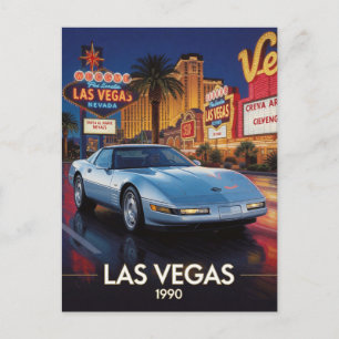 Carte Postale Culture de la route néon de Las Vegas 1990 Nevada