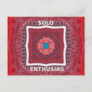 Carte Postale Culture traditionnelle sindhi Ajrak Art Motif Impr