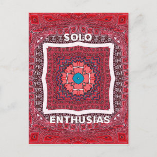 Carte Postale Culture traditionnelle sindhi Ajrak Art Motif Impr