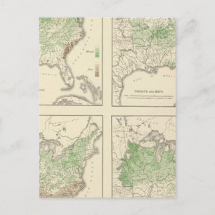 Carte Postale Cultures, statistique US Lithographe