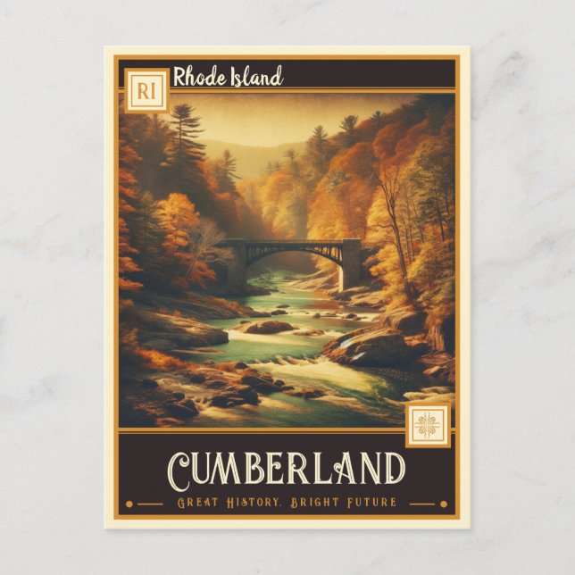 Carte Postale Cumberland, Rhode Island | Vintage (Devant)