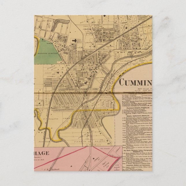 Carte Postale Cumminsville, Ohio (Devant)