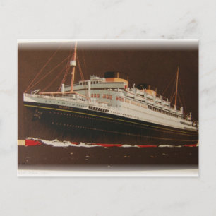 Carte Postale Cunard Lines 1930's