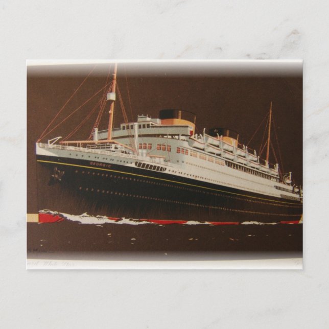 Carte Postale Cunard Lines 1930's (Devant)