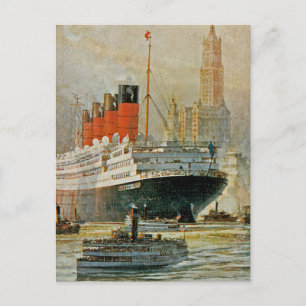 Carte Postale Cunarder à New York