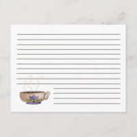 Cup Of Coffee Recipe Card