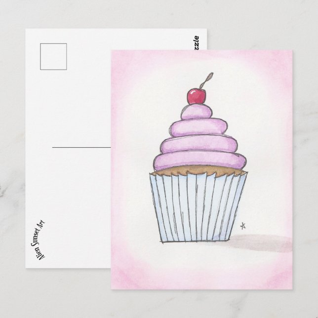 Carte Postale cupcake (Devant / Derrière)