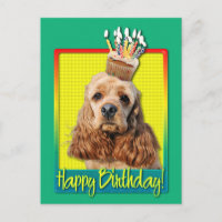 Cupcake d'anniversaire - Cocker Spaniel