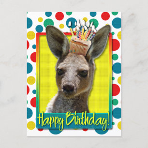 Carte Postale Cupcake d'anniversaire - Kangaroo