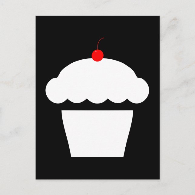Carte Postale cupcake de cerise (Devant)
