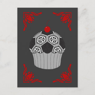 Carte Postale cupcake de football sacré