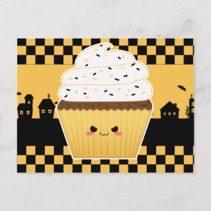 Carte Postale cupcake d'Halloween Cute Kawaii