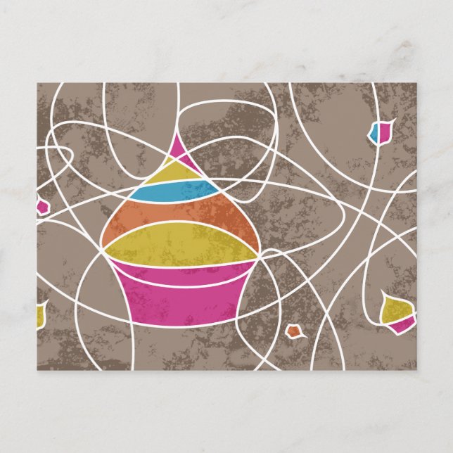 Carte Postale CUPCAKE formes invitation de partie (Devant)