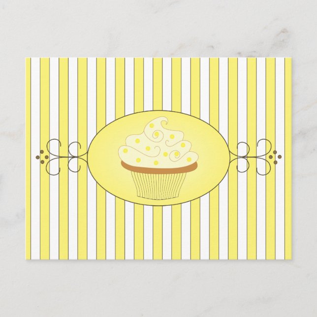 Carte Postale Cupcake jaune (Devant)