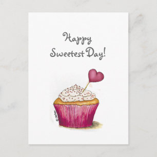 Carte Postale Cupcake - Jour le plus doux