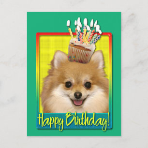 Carte Postale Cupcake Pomeranian