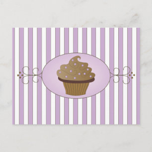 Carte Postale Cupcake violet