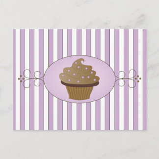Carte Postale Cupcake violet