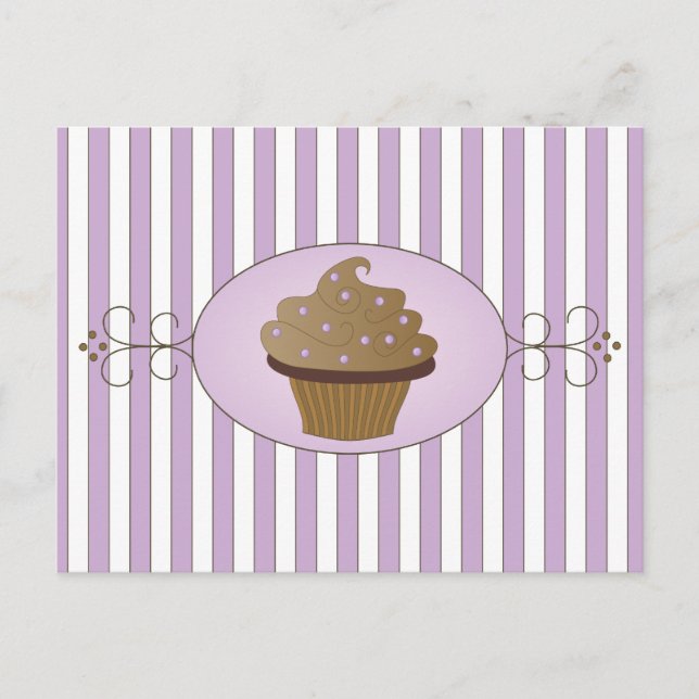 Carte Postale Cupcake violet (Devant)