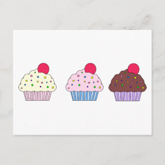 Carte Postale Cupcakes