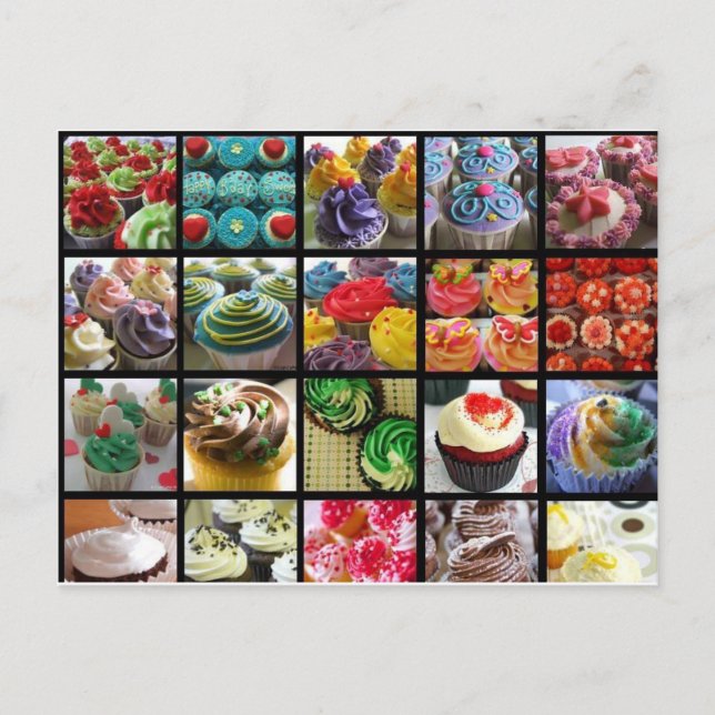 Carte Postale cupcakes (Devant)