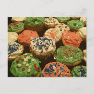 Carte Postale Cupcakes de Noël avec arroses