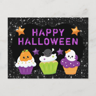 Carte Postale Cupcakes Kawaii Halloween