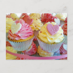 Carte Postale Cupcakes mariages au Coeur Fondant