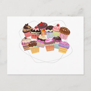 Carte Postale Cupcakes paradise