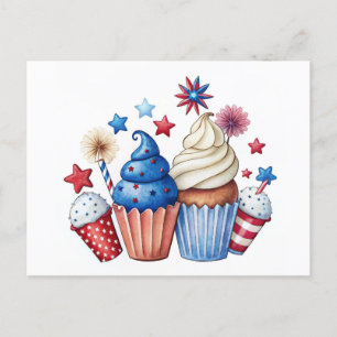 Carte Postale Cupcakes patriotiques