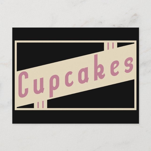 Carte Postale cupcakes rétro (Devant)