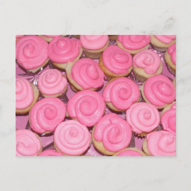 Carte Postale Cupcakes roses (Devant)