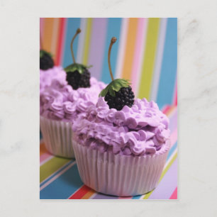 Carte Postale Cupcakes violets